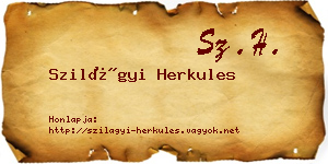 Szilágyi Herkules névjegykártya